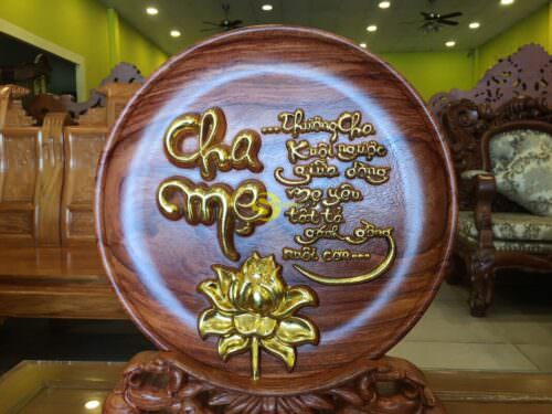 Đĩa cha mẹ gõ hương dát vàng  - DCMA30 - Hình ảnh 6