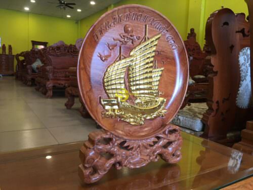 Đĩa thuận buồm xuôi gió giỗ hương dát váng 30	- DTBA30 - Hình ảnh 6
