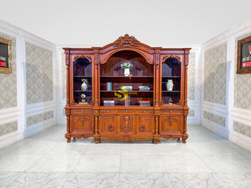 Tủ sách hoàng gia gõ đỏ CEO Luxury -  TSSD02 - Hình ảnh 18