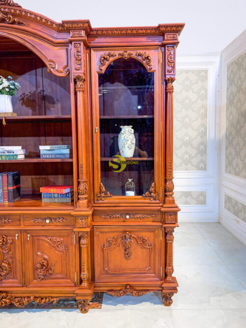 Tủ sách hoàng gia gõ đỏ CEO Luxury -  TSSD02 - Hình ảnh 16
