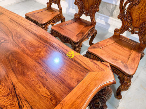 Bàn ăn hoàng gia gỗ cẩm lai Dafne BA031