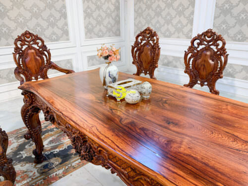 Bàn ăn hoàng gia gỗ cẩm lai Dafne BA031