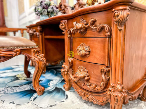 Bàn trang điểm hoàng gia gỗ gõ đỏ - BP029