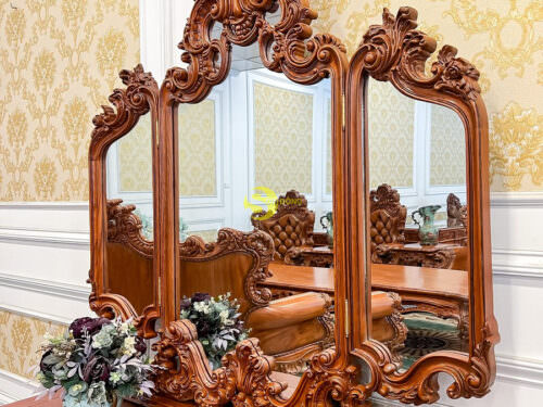 Bàn trang điểm hoàng gia gỗ gõ đỏ - BP029