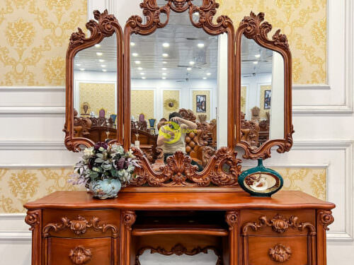 Bàn trang điểm hoàng gia gỗ gõ đỏ - BP029