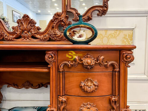 Bàn trang điểm hoàng gia gỗ gõ đỏ - BP029