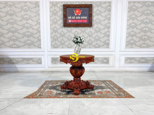 Bàn trang trí đại sảnh gỗ gõ đỏ BATTT038