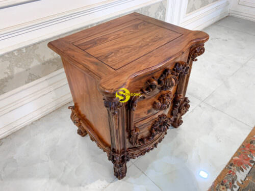 Tủ đầu giường hoàng gia gỗ cẩm lai - TDG429