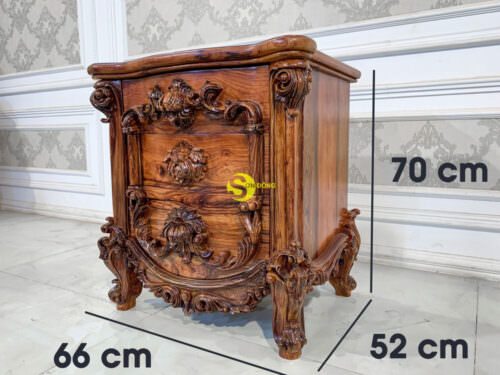 Tủ đầu giường hoàng gia gỗ cẩm lai - TDG429