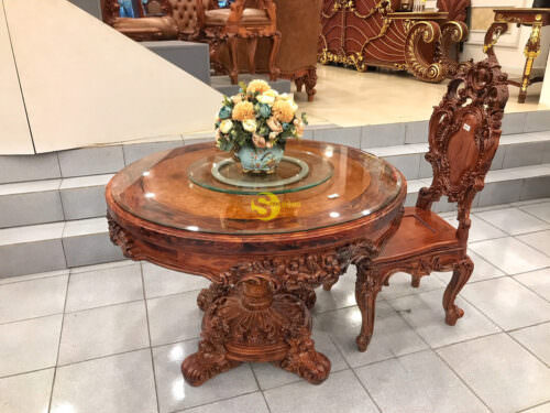Bàn ăn Fidia Cẩm Lai Việt mặt Nu Gõ Đỏ thượng hạng - BA409 - Ảnh 7
