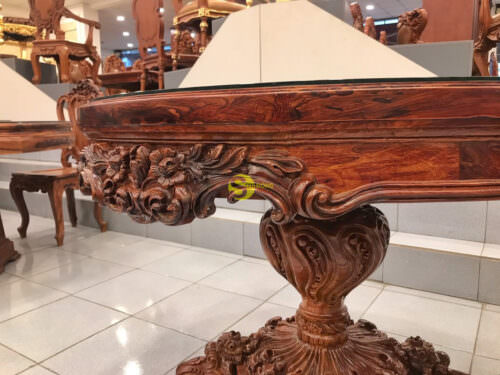 Bàn ăn Fidia Cẩm Lai Việt mặt Nu Gõ Đỏ thượng hạng - BA409 - Ảnh 4