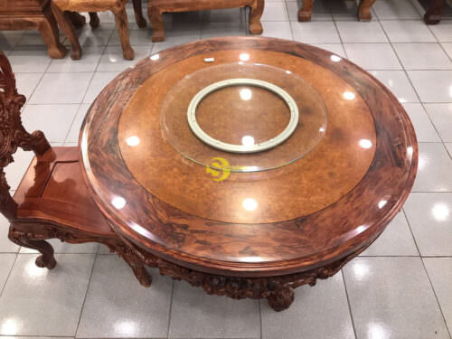 Bàn ăn Fidia Cẩm Lai Việt mặt Nu Gõ Đỏ thượng hạng - BA409 - Ảnh 3