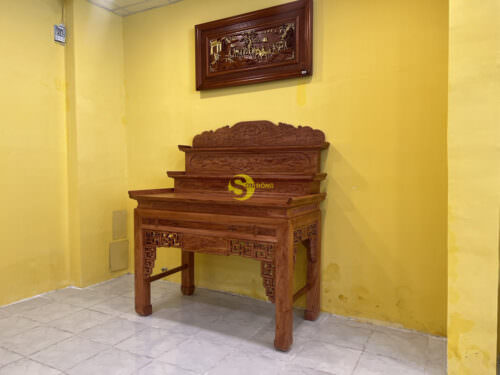 Bàn thờ chung cư tam cấp hoa sen hương đá 1.53m - SD245 - Ảnh 8