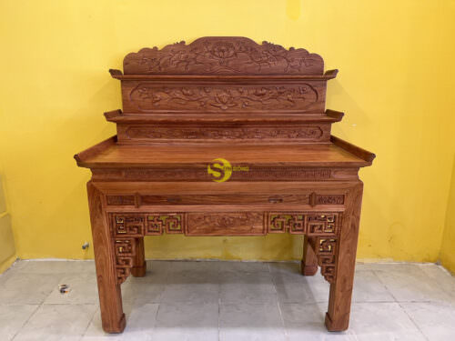 Bàn thờ chung cư tam cấp hoa sen hương đá 1.53m - SD245 - Ảnh 3
