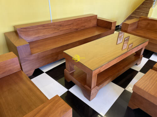 Bộ sofa gỗ gõ đỏ kiểu Nhật hiện đại 6 món BBG4312 - Hình ảnh 7