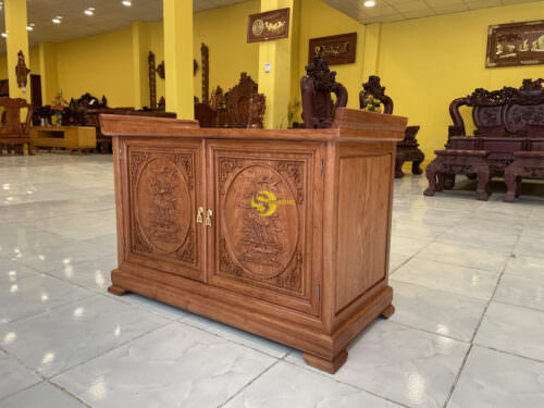 Tủ nhang hương đá chạm sen - SD210 - Ảnh 8