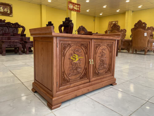 Tủ nhang hương đá chạm sen - SD210 - Ảnh 5