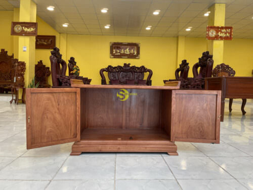 Tủ nhang hương đá chạm sen - SD210 - Ảnh 3