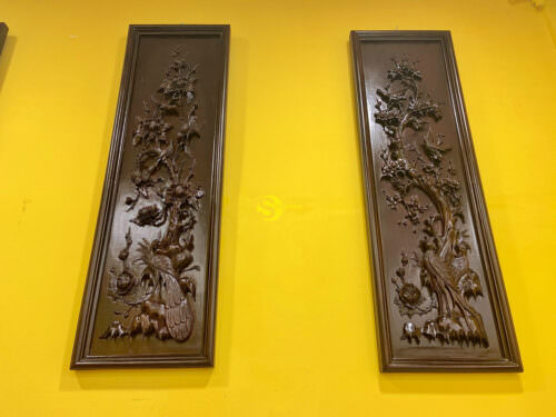 Tranh tứ quý gỗ gụ - T061 - Hình ảnh 7