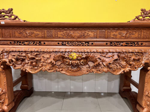 Sập thờ tứ linh VIP gỗ hương đá chân 18 - SD218 - Hình ảnh 7