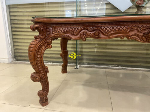 Bàn ăn hoàng gia gỗ gõ đỏ cao cấp - BA231
