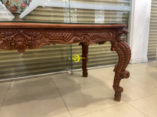 Bàn ăn hoàng gia gỗ gõ đỏ cao cấp - BA231