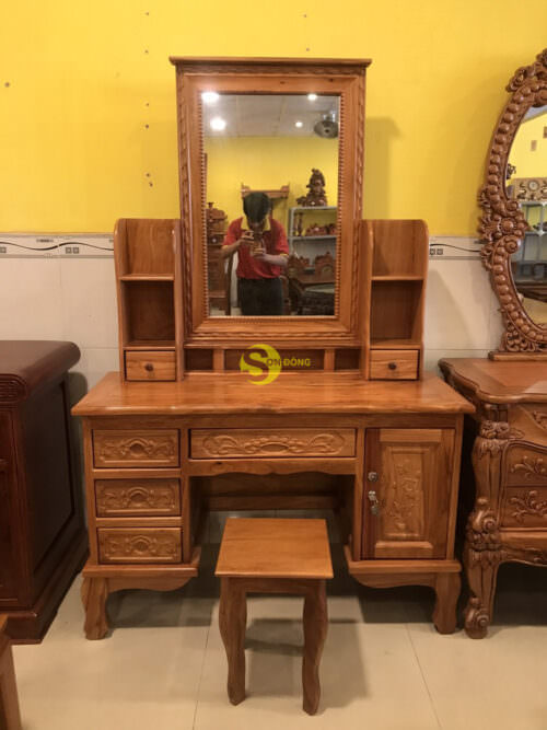 Bàn phấn gõ đỏ mẫu mới - BP013 - Hình ảnh 4