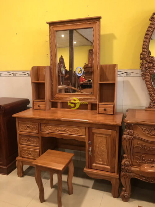 Bàn phấn gõ đỏ mẫu mới - BP013 - Hình ảnh 3