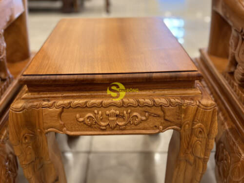 Bộ Bàn Ghế Gõ Đỏ Quốc voi mặt liền 6 món tay 12 - BBG340 23 Bộ Bàn Ghế Gõ Đỏ Quốc voi mặt liền 6 món tay 12 - BBG340