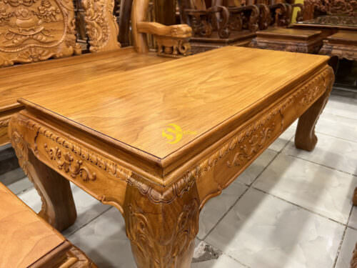 Bộ Bàn Ghế Gõ Đỏ Quốc voi mặt liền 6 món tay 12 - BBG340 21 Bộ Bàn Ghế Gõ Đỏ Quốc voi mặt liền 6 món tay 12 - BBG340