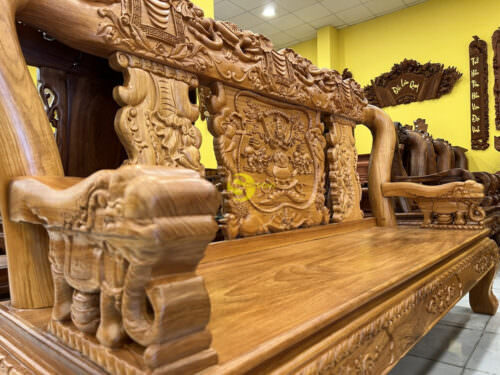 Bộ Bàn Ghế Gõ Đỏ Quốc voi mặt liền 6 món tay 12 - BBG340 31 Bộ Bàn Ghế Gõ Đỏ Quốc voi mặt liền 6 món tay 12 - BBG340