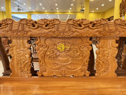 Bộ Bàn Ghế Gõ Đỏ Quốc voi mặt liền 6 món tay 12 - BBG340 30 Bộ Bàn Ghế Gõ Đỏ Quốc voi mặt liền 6 món tay 12 - BBG340