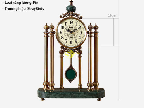 Đồng Hồ Quả Lắc Để Bàn Cổ Điển Phong Cách Châu Âu DC-DH01