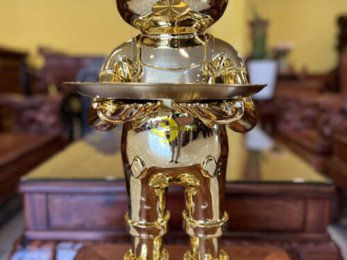 Gấu BEARBRICK Mạ Vàng DC104 Sang Trọng