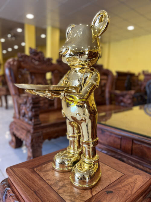 Gấu BEARBRICK Mạ Vàng DC104 Sang Trọng