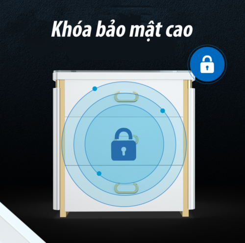 Tab Đầu Giường Két Sắt Thông Minh 5.0 sạc pin không dây, cảm biến wifi báo động từ xa CN-KS01 - Ảnh 6