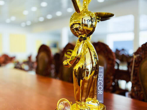 Thỏ BEARBRICK Mạ Vàng DC105 Siêu Đẹp