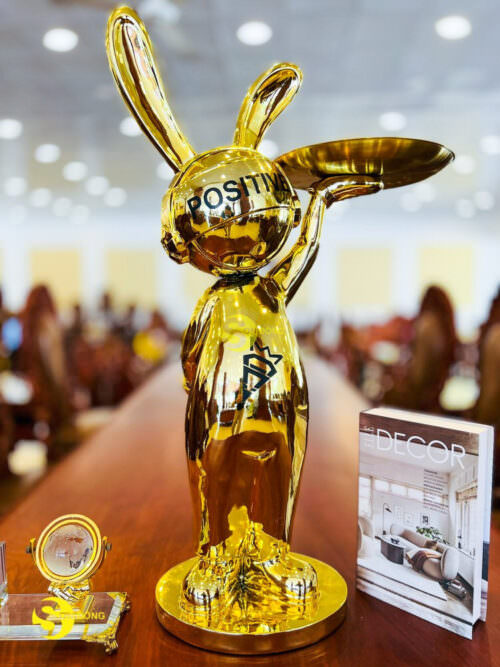 Thỏ BEARBRICK Mạ Vàng DC105 Siêu Đẹp