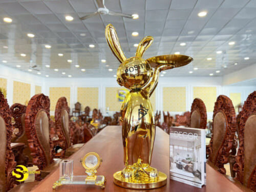 Thỏ BEARBRICK Mạ Vàng DC105 Siêu Đẹp