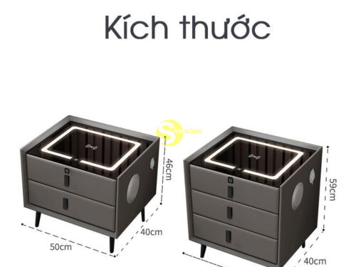 Tủ đầu giường đa năng khóa vân tay CN-TDG04