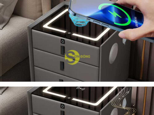 Tủ đầu giường đa năng khóa vân tay CN-TDG04