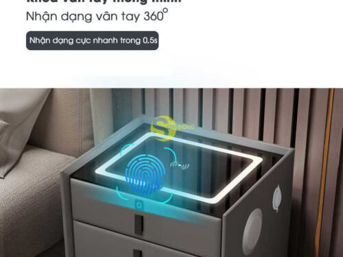 Tủ đầu giường đa năng khóa vân tay CN-TDG04