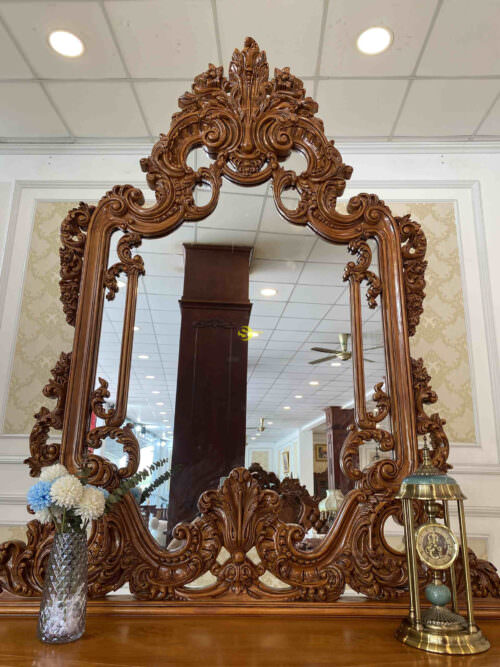 Bàn trang trí specchiere e consoll gõ đỏ BTT232 - Hình ảnh 5