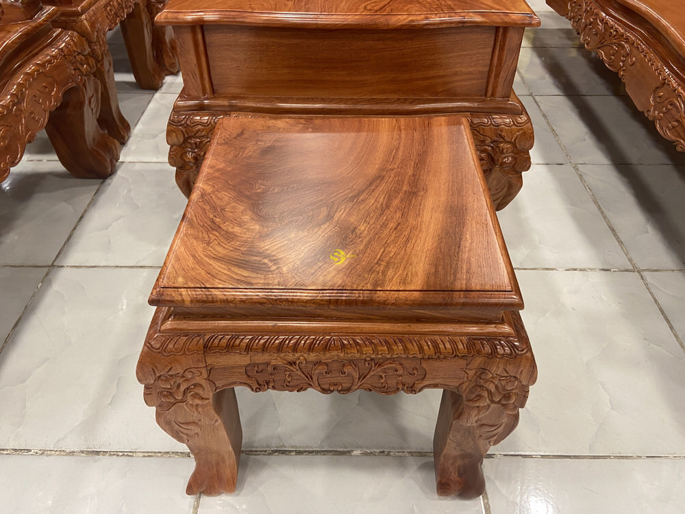 Bộ bàn ghế hương đá nghê đỉnh tay lân mặt liền 6 món tay 12 BBG380 20 Bo ban ghe huong da nghe dinh 1