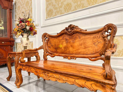 Bộ bàn ghế louis cẩm lai xin 8 món BBG315 - Ảnh 2