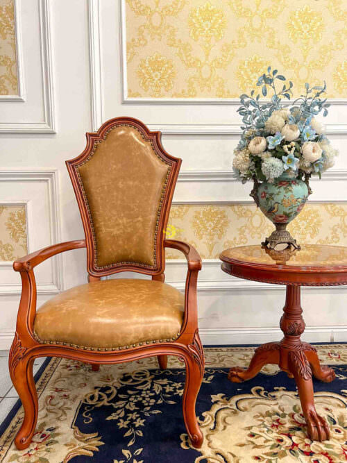 Ghế ăn louvre gỗ beech tay chủ GA605 - Ảnh 6
