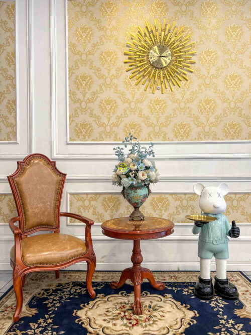Ghế ăn louvre gỗ beech tay chủ GA605 - Ảnh 4