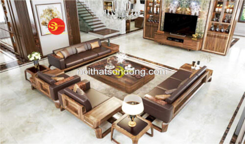 Sofa gỗ óc chó hiện đại độ bền cực cao – SFOC003