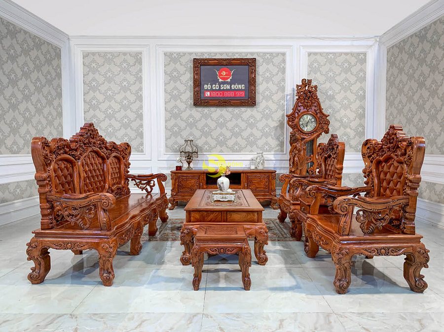 Choáng ngợp bộ bàn ghế hoàng gia làm từ gỗ quý hiếm 5 Bàn ghế hoàng gia mang lại tự sang trọng