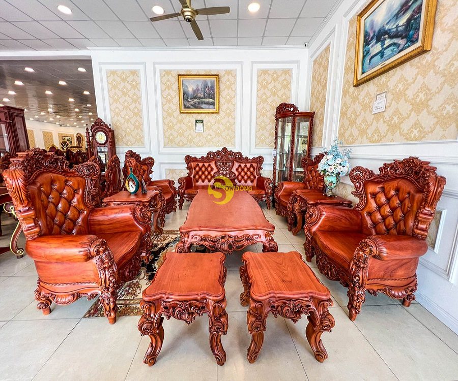 Choáng ngợp bộ bàn ghế hoàng gia làm từ gỗ quý hiếm 6 Bộ bàn ghế hoàng gia luxury